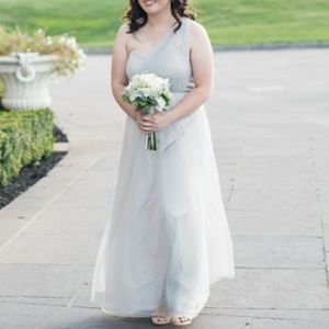 Mist grey Jenny yoo Annabelle bridesmaid dress
